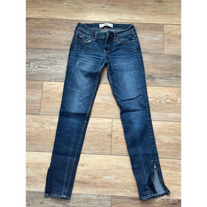 Hollister California Women’s Skinny Jeans 5R W27 L29 Dark Wash Stretch Denim Zip